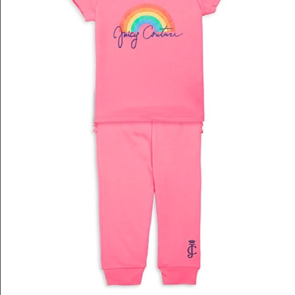 Juicy Couture Baby Girls Pink Rainbow 2-piece Set NWT - Picture 9 of 9